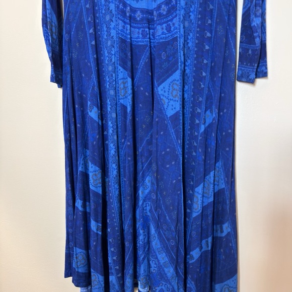 Soft Surroundings Sitarra Midi Dress Women's Size M Handkerchief Hem Bandana - Picture 3 of 11